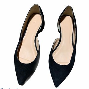 J.crew d’orsay suede black flats